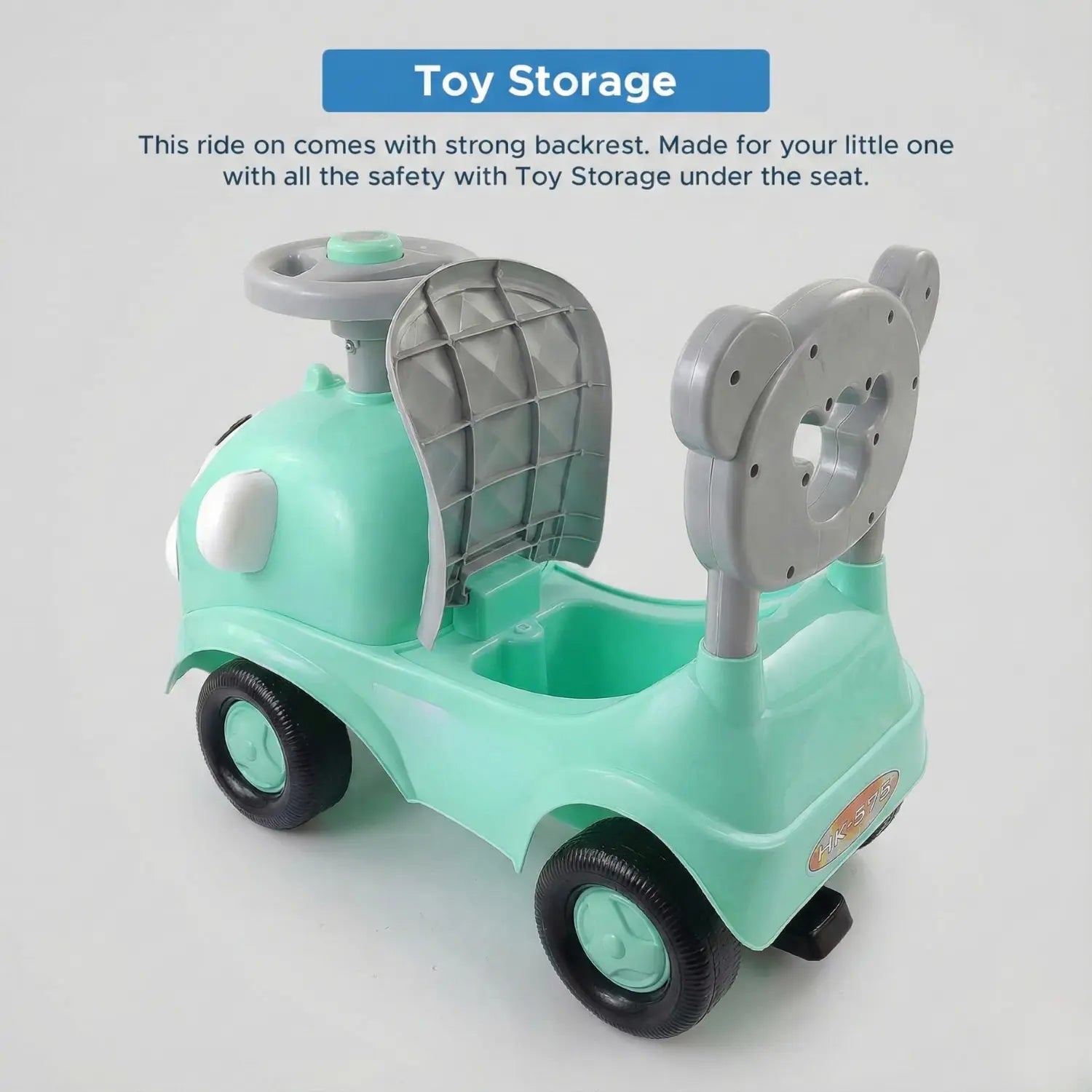 KIDONEX Ride On for Kids Baby Car Ride On for Kids 1 Years+ Push Car for Baby with Backrest and Under Seat Storage Utility Box for Toys (Pink)