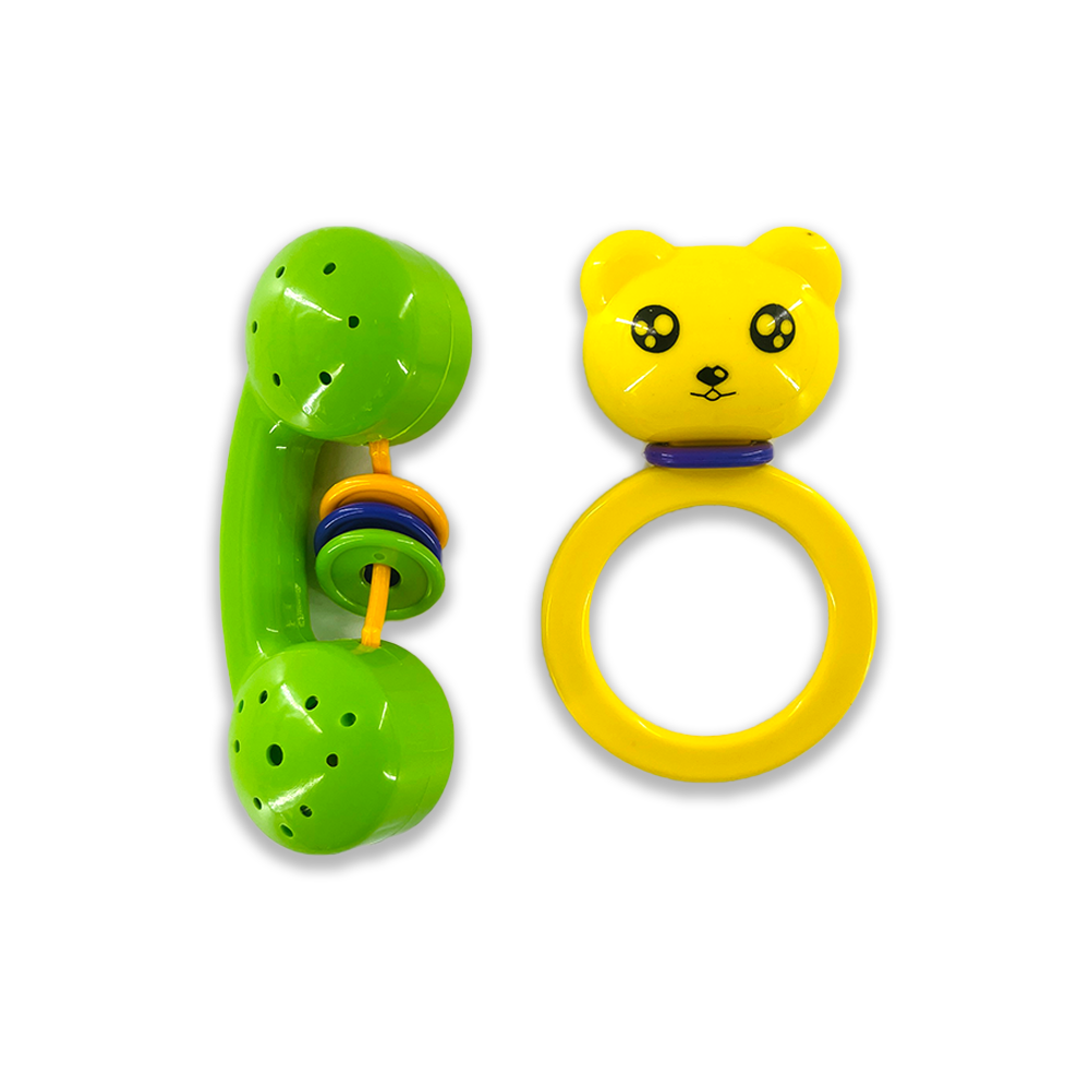 Colorful Attractive 3Psc Rattle for New Born and Infants (3M+, Multicolor)