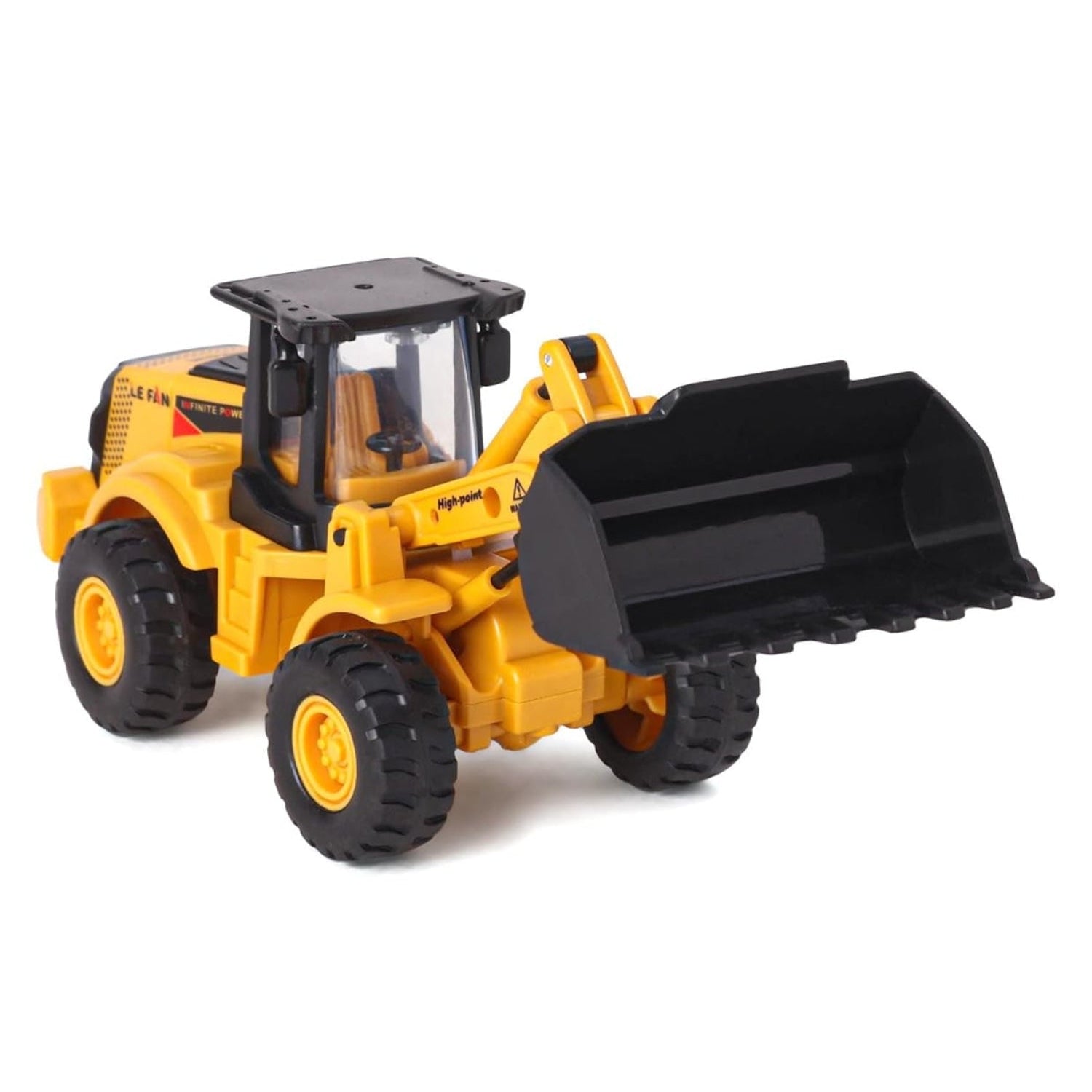 Construction Bulldozer 180 Degree Rotating Building Friction Vehicle Truck Toy for Baby and Kids Yellow