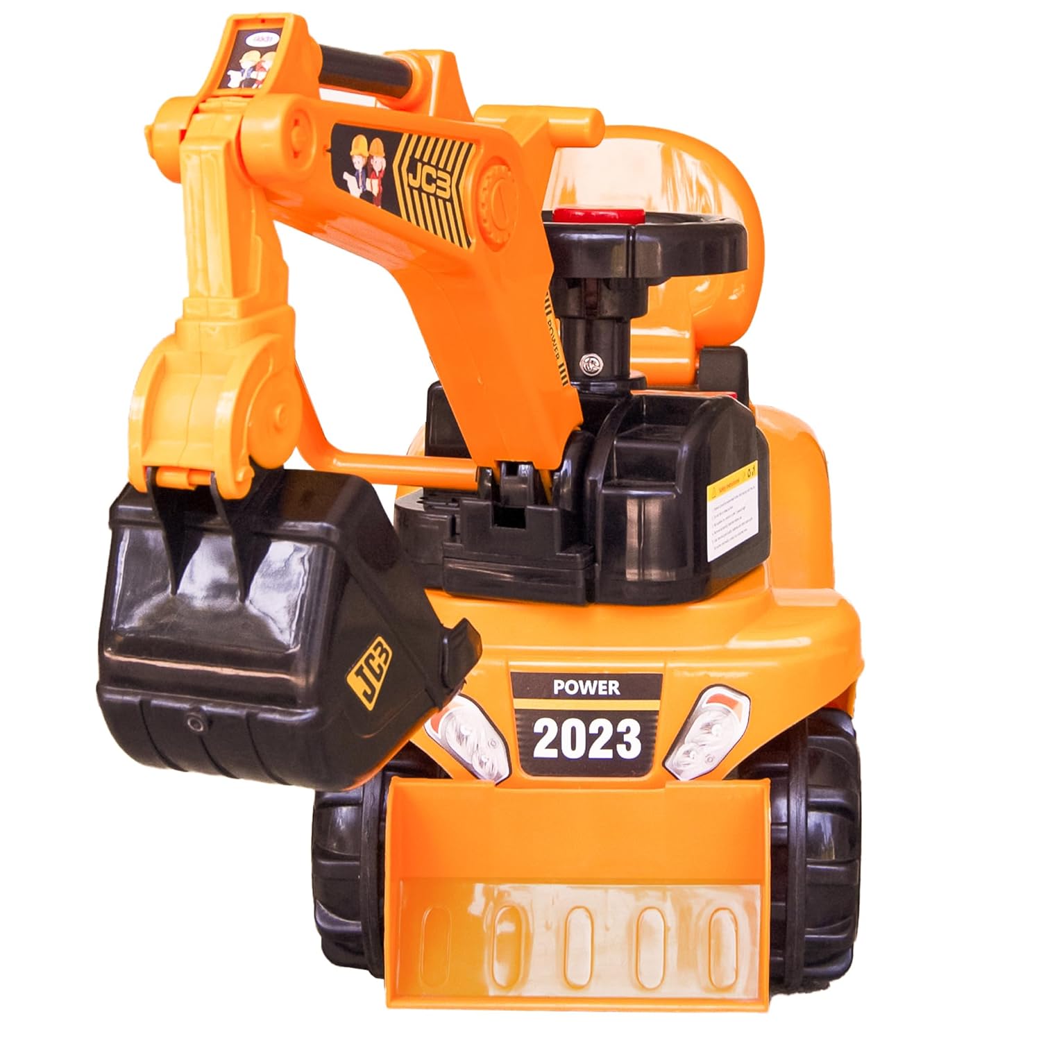 JCB Toy Big Size Excavator Ride On car for Kids with Arm, Digging Bucket and Front Loader