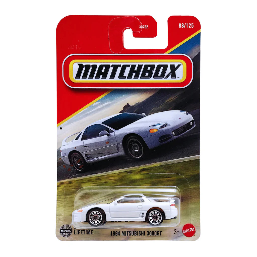 Matchbox '94 Mitsubishi 3000GT (88/125) | White JDM Sports Car | Diecast Model
