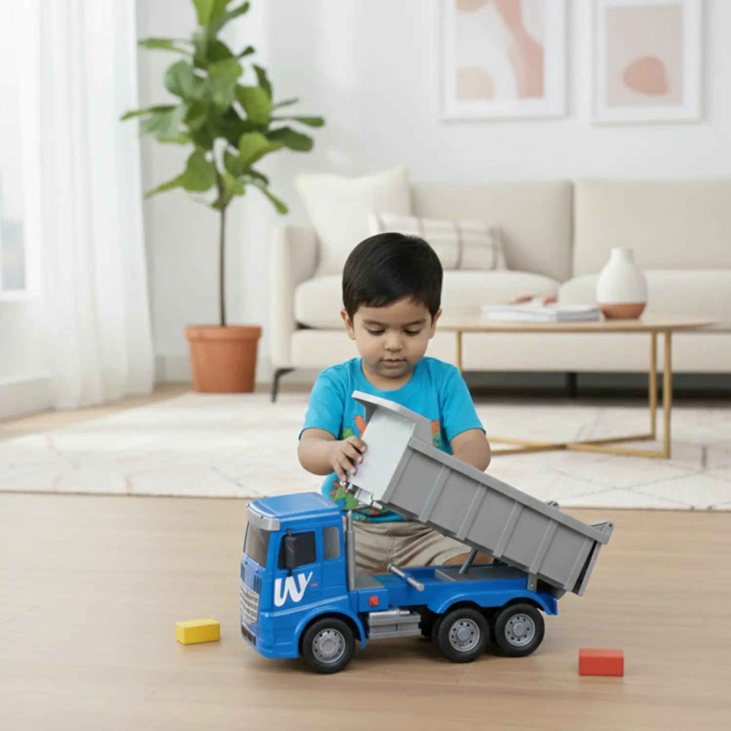 Heavy Duty Dumper Truck Toy - Friction Powered