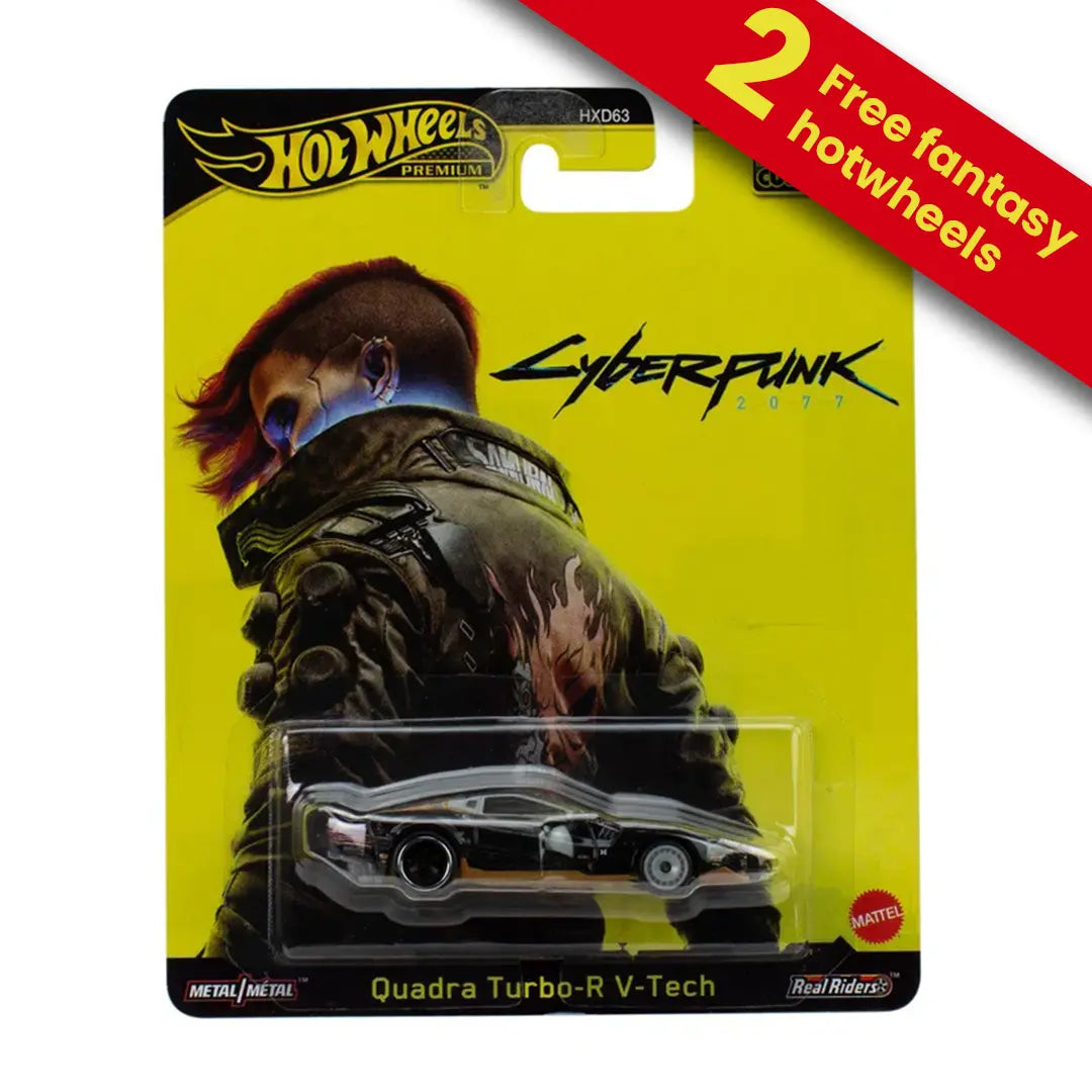 Hot Wheels Premium Cyberpunk Quadra Turbo R V-Tech