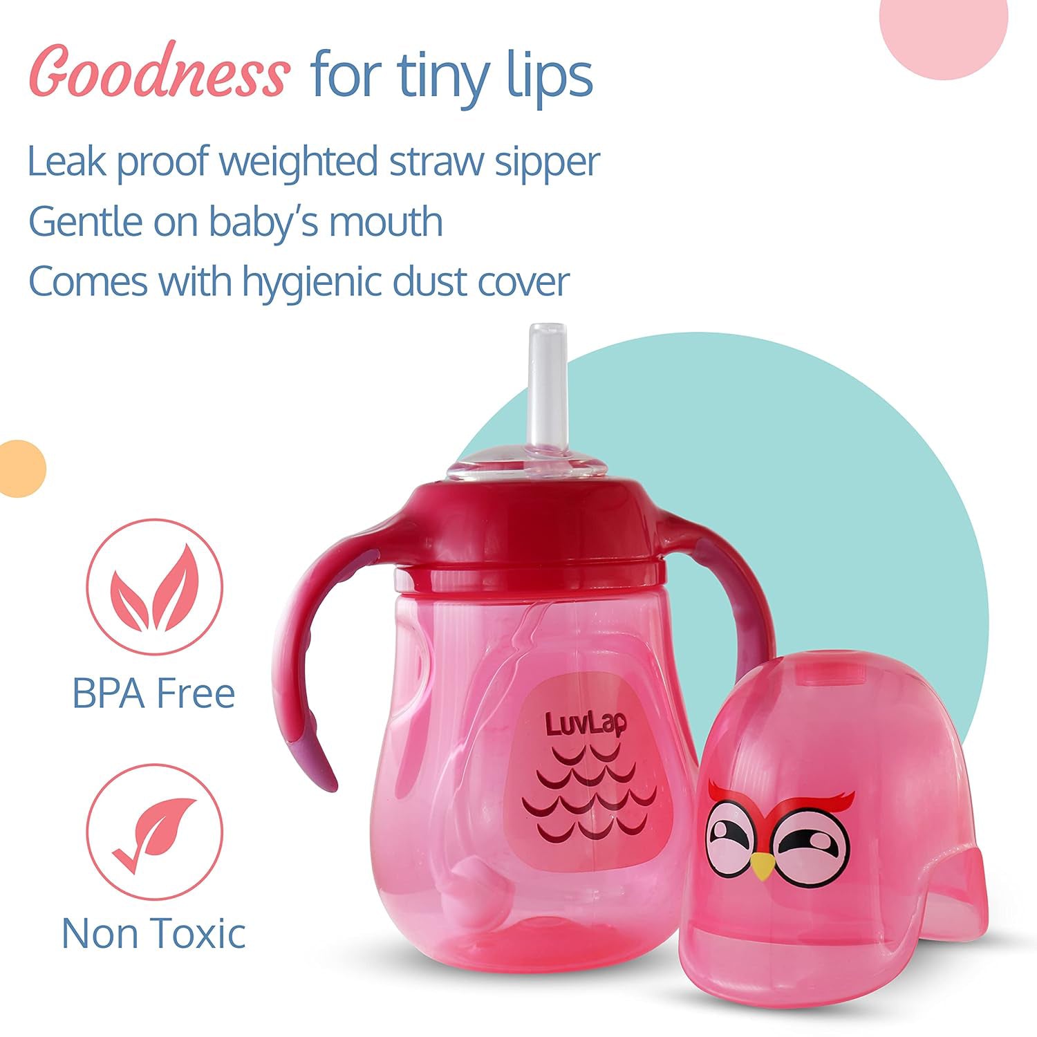 Character Sipper Bottle with Weighted Straw – Baby Essentials for Newborn Feeding