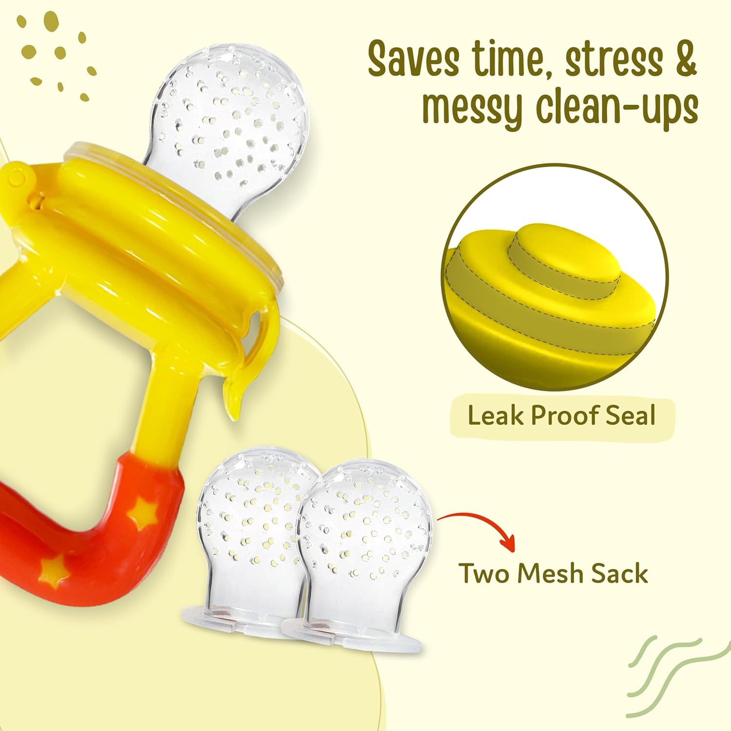 Baby Fruit & Food Feeder cum Teether – Baby Essentials for Newborn Feeding
