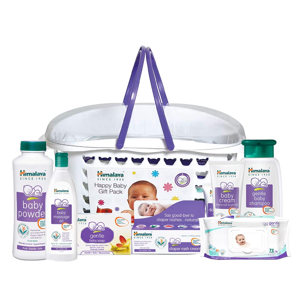 Himalaya Baby Gift Pack Basket – Complete Baby Care Set (Pack of 1) | Newborn Essentials | Baby Essentials | Infant Essentials | New born care essentials