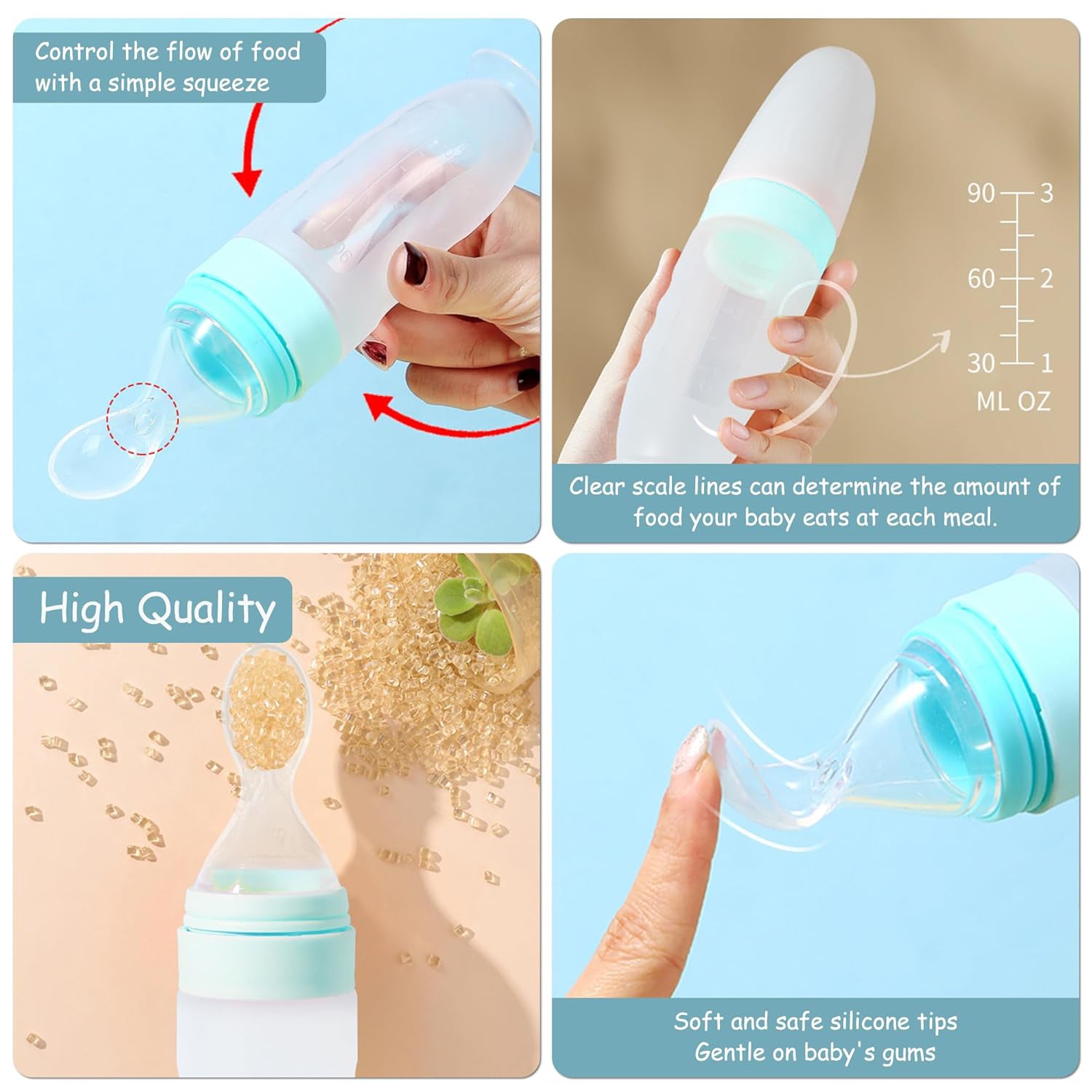 Baby Squeeze Spoon Feeder – Baby Essentials for Newborn Feeding