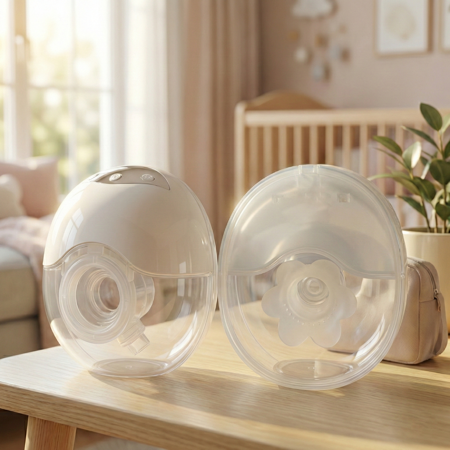 Wearable Hands-Free Electric Breast Pump with 4 Modes & Multi Suction Levels, Soft Silicone Comfort Fit