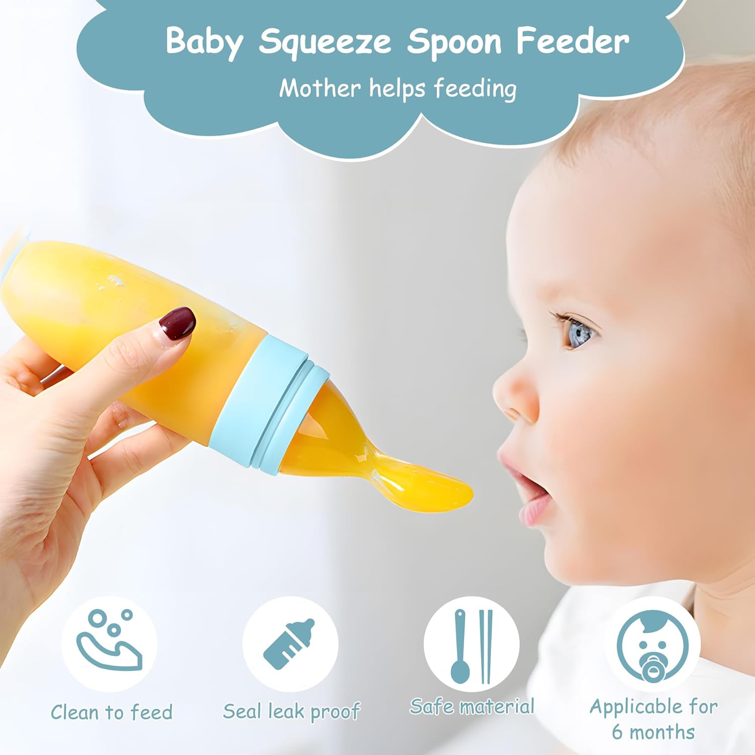 Baby Squeeze Spoon Feeder – Baby Essentials for Newborn Feeding