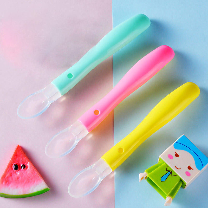 Soft Silicone Baby Feeding Spoon – Baby Essentials for Newborn Feeding