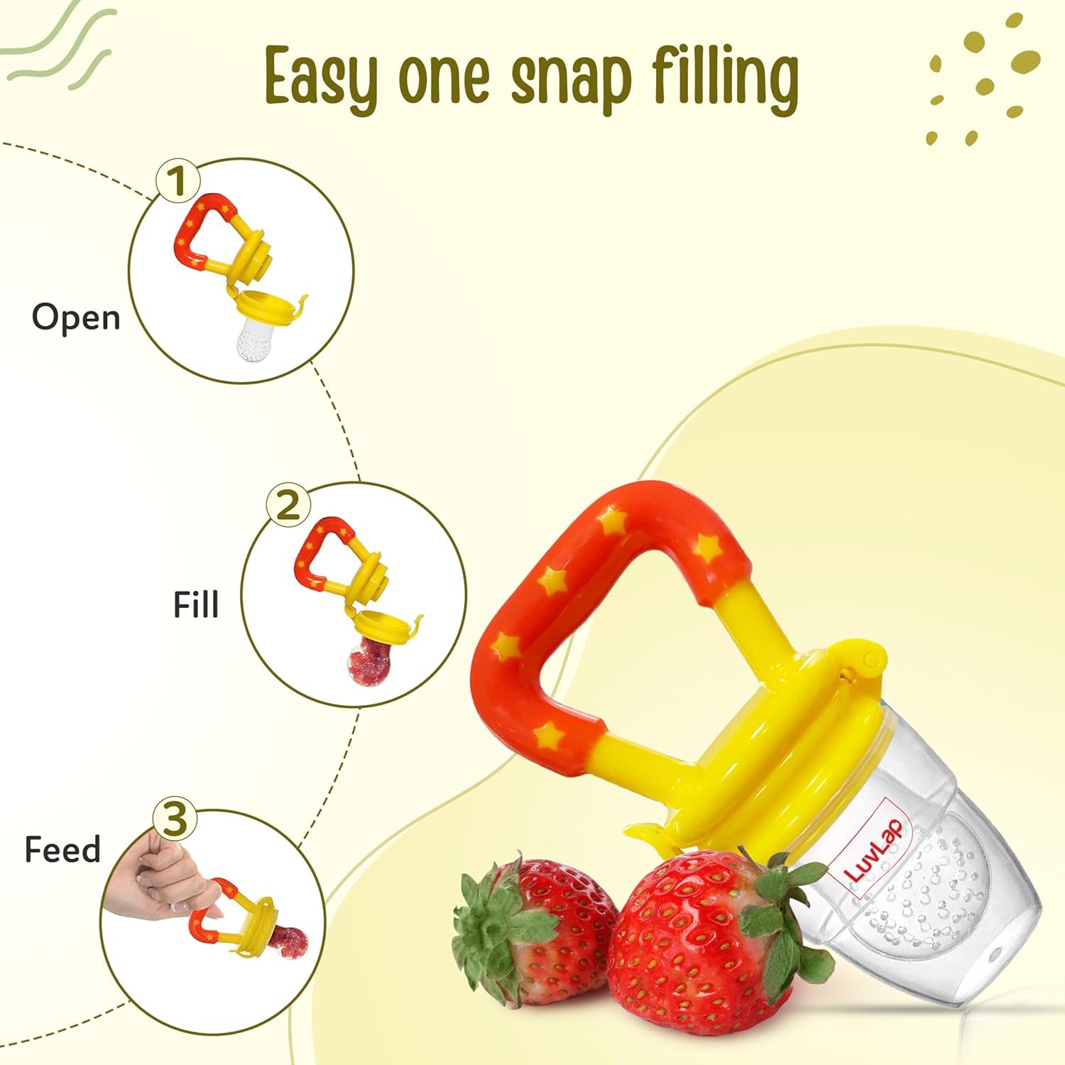 Baby Fruit & Food Feeder cum Teether – Baby Essentials for Newborn Feeding