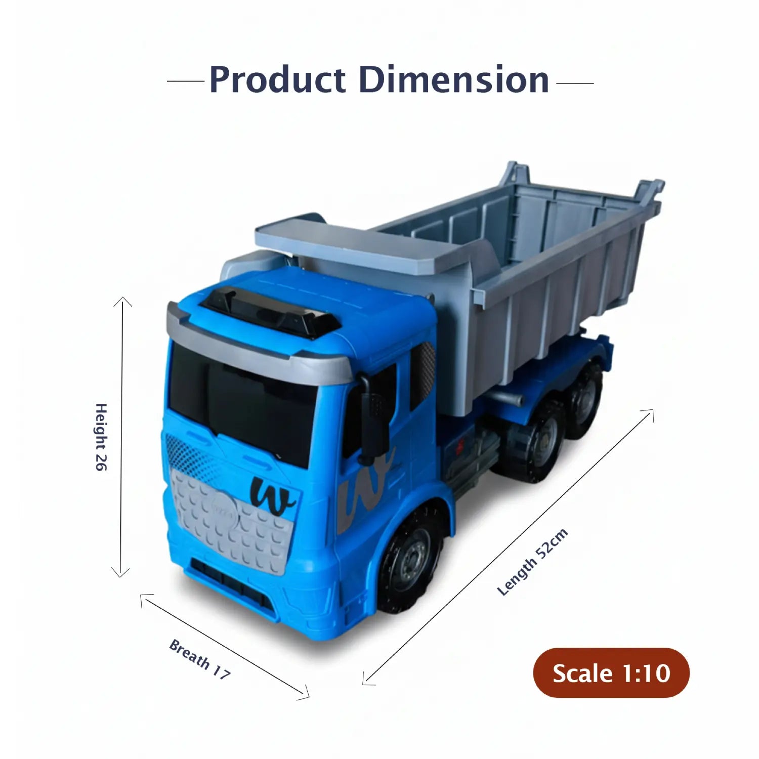 Heavy Duty Dumper Truck Toy - Friction Powered