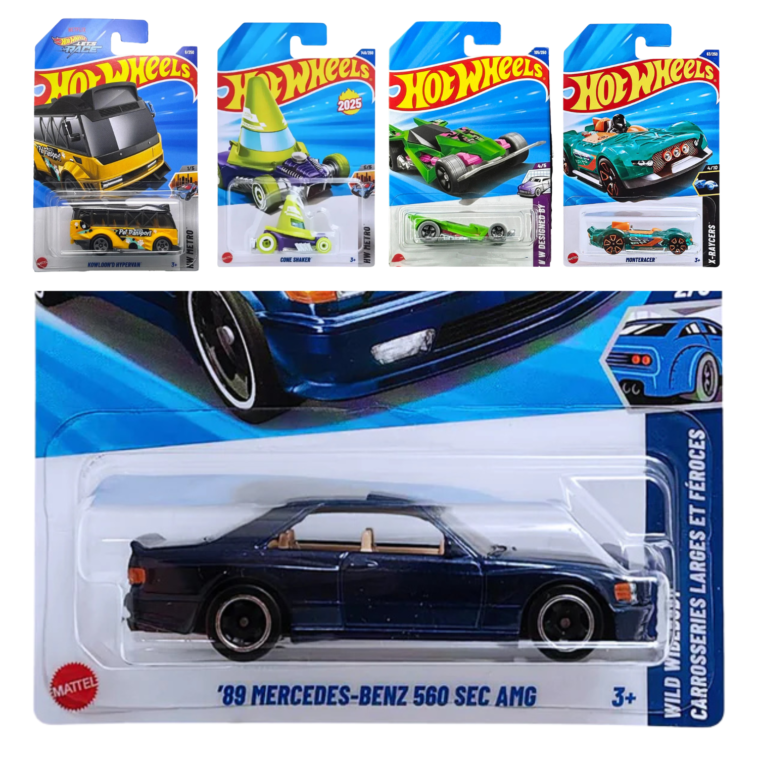 Hot Wheels Combo Pack 5 - 89 MERCEDES BENZ 560 SEC AMG