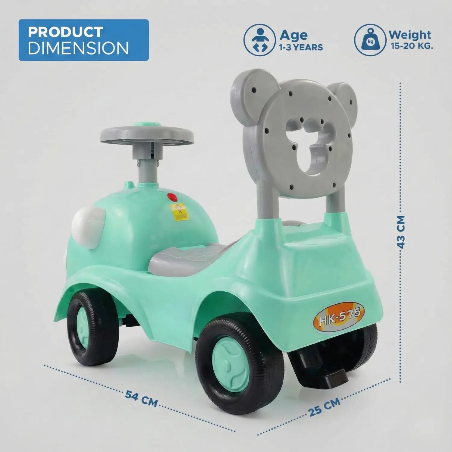 KIDONEX Ride On for Kids Baby Car Ride On for Kids 1 Years+ Push Car for Baby with Backrest and Under Seat Storage Utility Box for Toys (Pink)