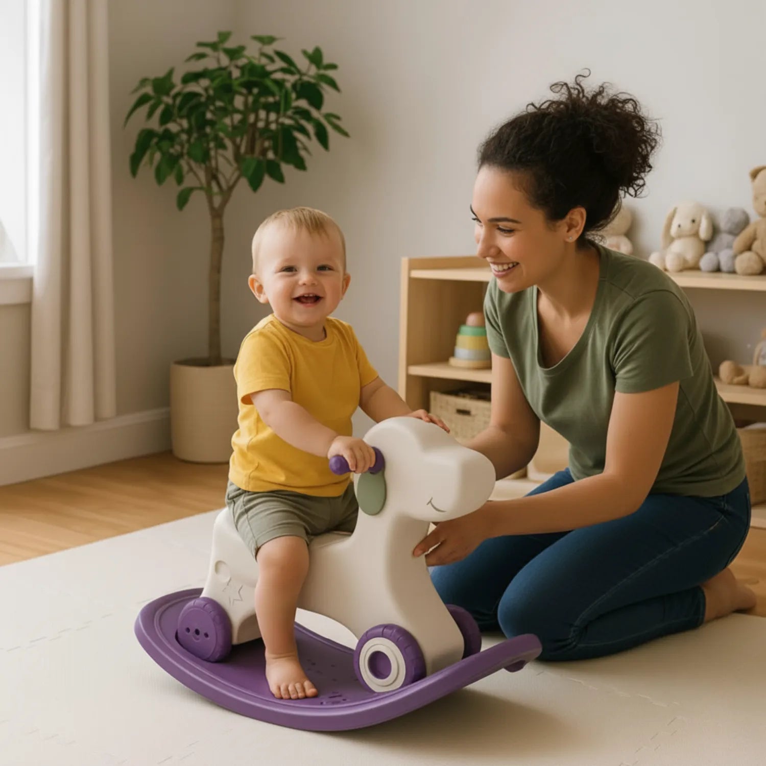 Kids Horse Rocker & See-Saw – Non-Toxic Indoor/Outdoor Toy