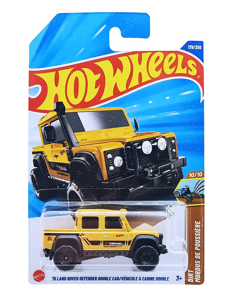 Hot Wheels '15 Land Rover Defender Double Cab [Yellow] - Dirt Series (179/250)