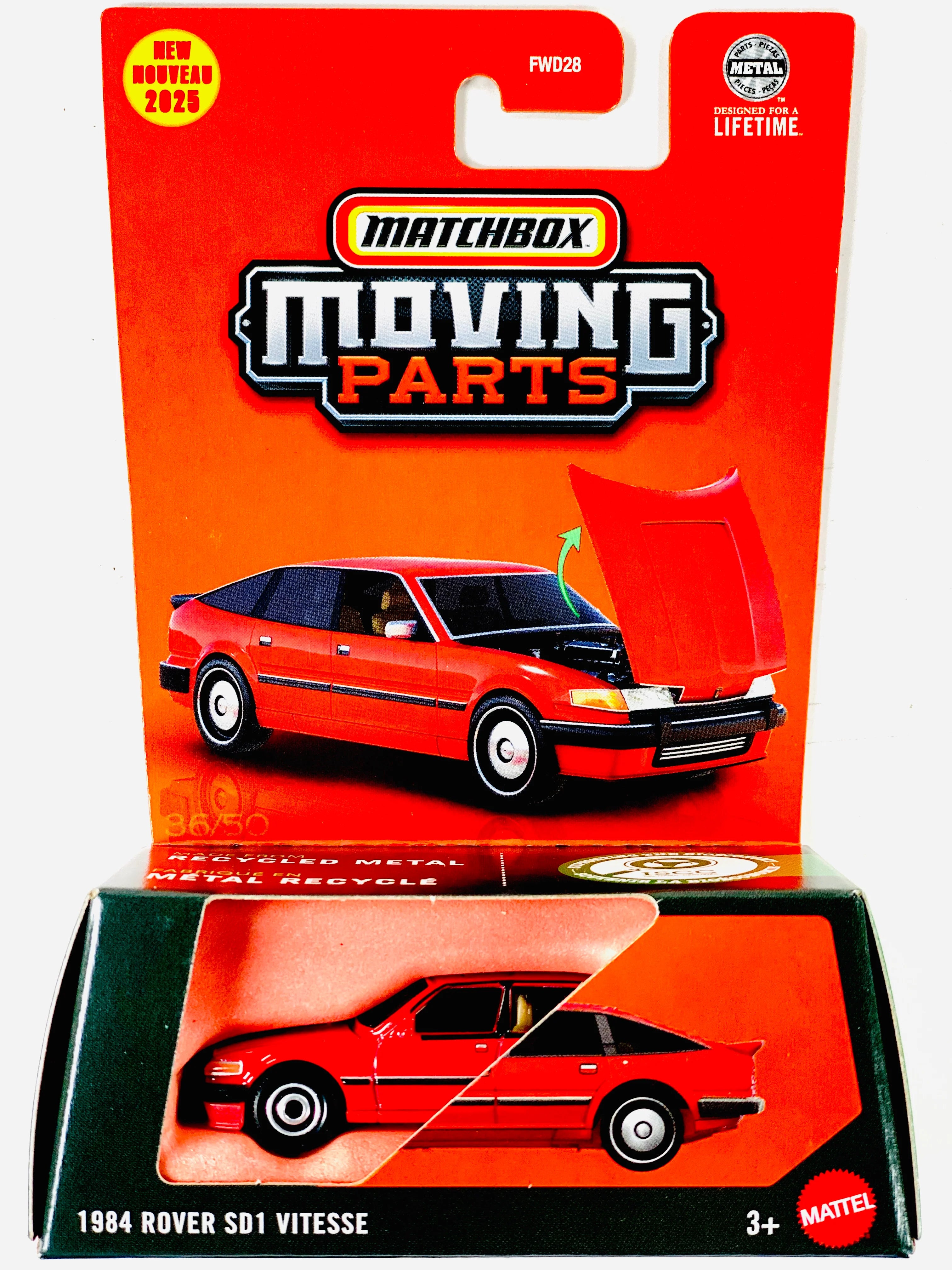 Matchbox Moving Parts - 1984 Rover SD1 Vitesse [Red] (2020, 25/50)