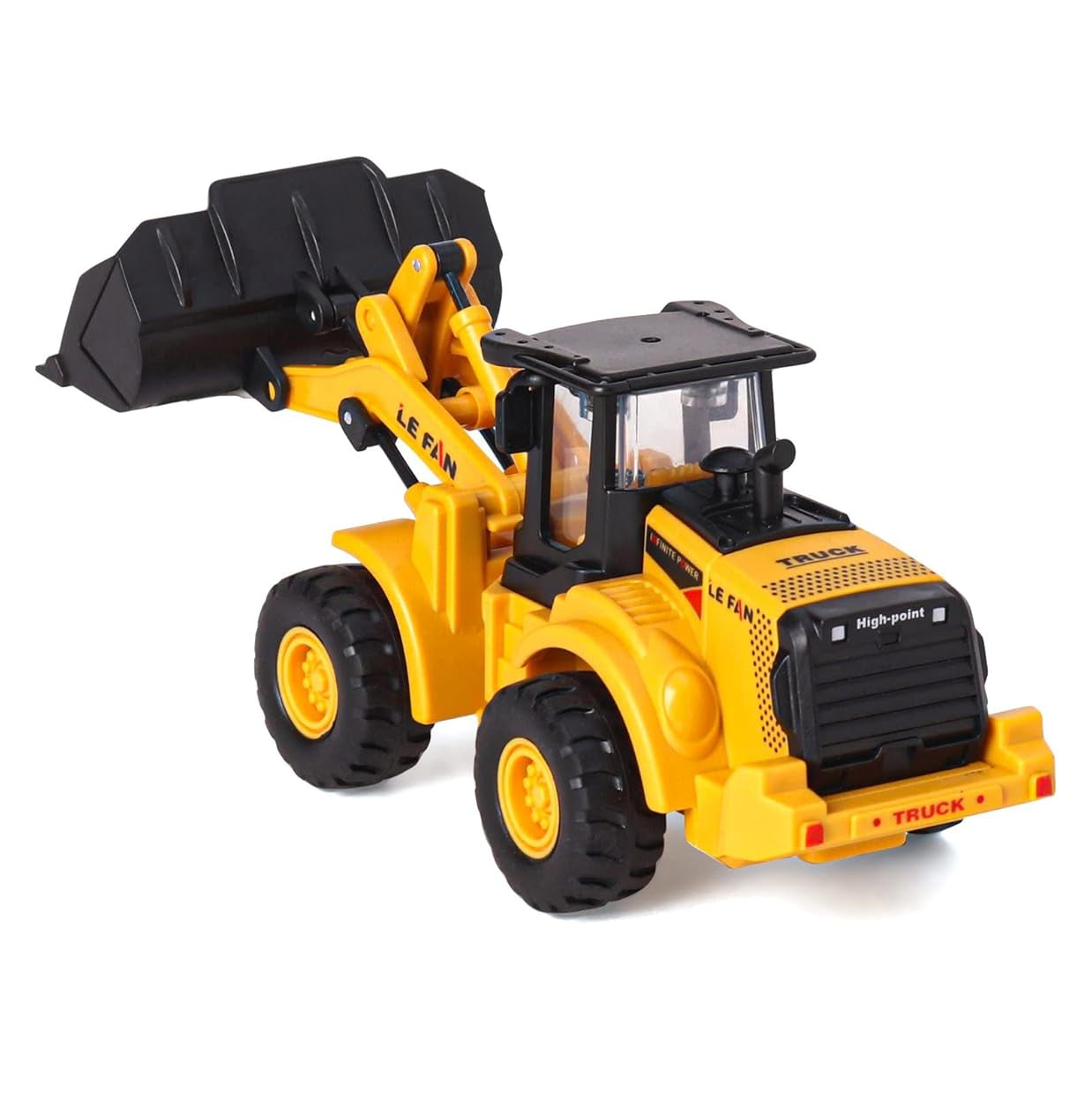 Construction Bulldozer 180 Degree Rotating Building Friction Vehicle Truck Toy for Baby and Kids Yellow