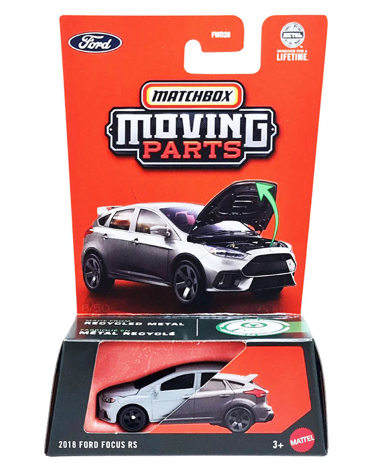 Matchbox Moving Parts - 2018 Ford Focus RS [Grey] - 2025 Series (6/50)