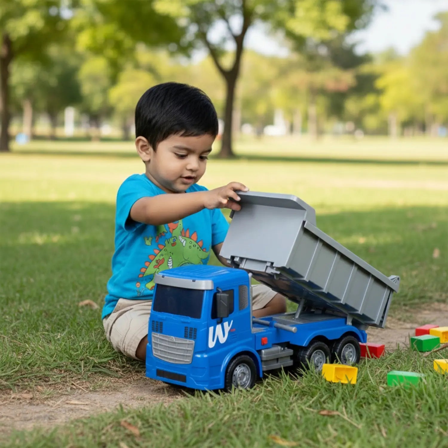 Heavy Duty Dumper Truck Toy - Friction Powered