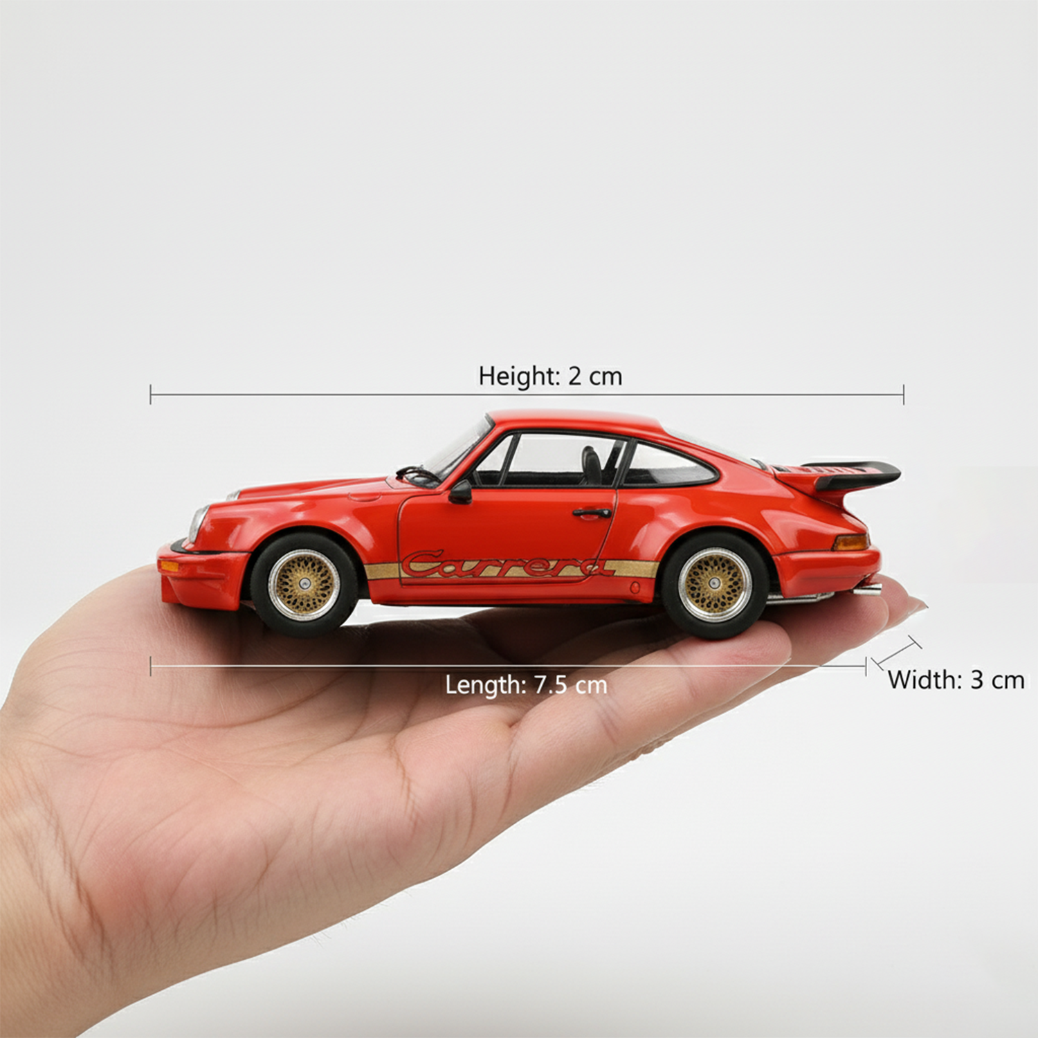 Porsche 911 Carrera RSR 3.0 Guards Red Scale 1:64 Die-Cast Model Car Toy for Kids & Collectors