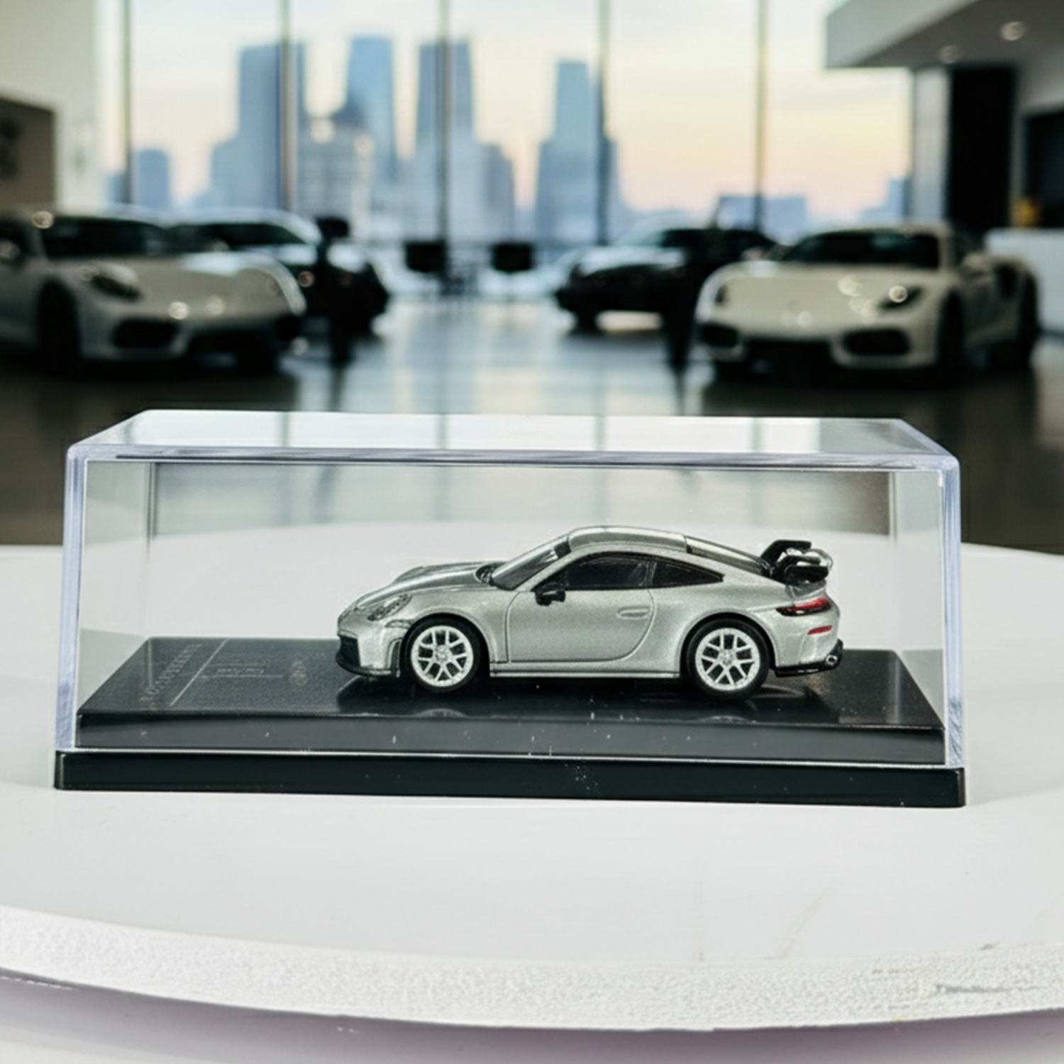 Porsche 911 GT3 (992.2) GT Metallic Silver 2025 Scale 1:64 Die-Cast Model Car Toy for Kids & Collectors
