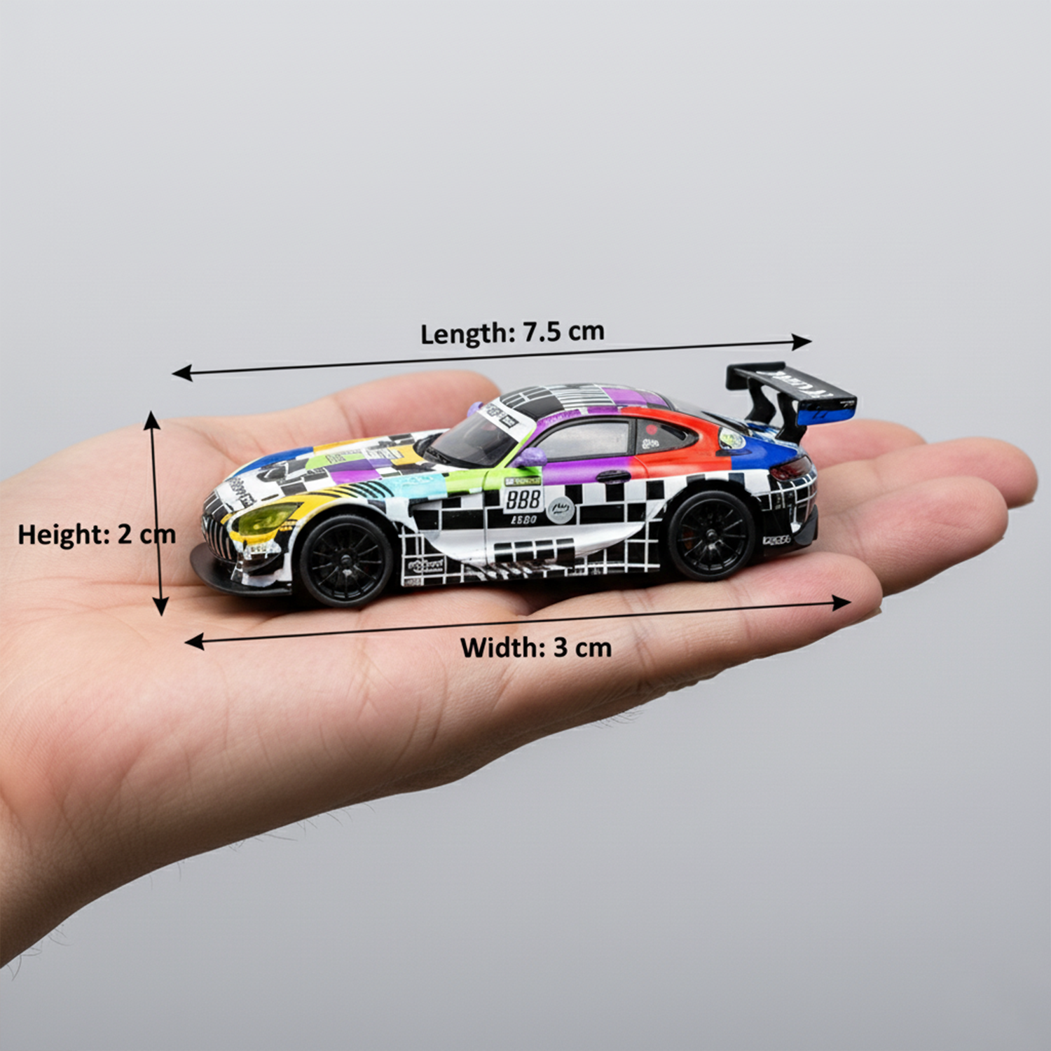 Mercedes-AMG GT3 2025 Bathurst 12H GruppeM Racing Scale 1:64 Die-Cast Model Car Toy for Kids & Collectors