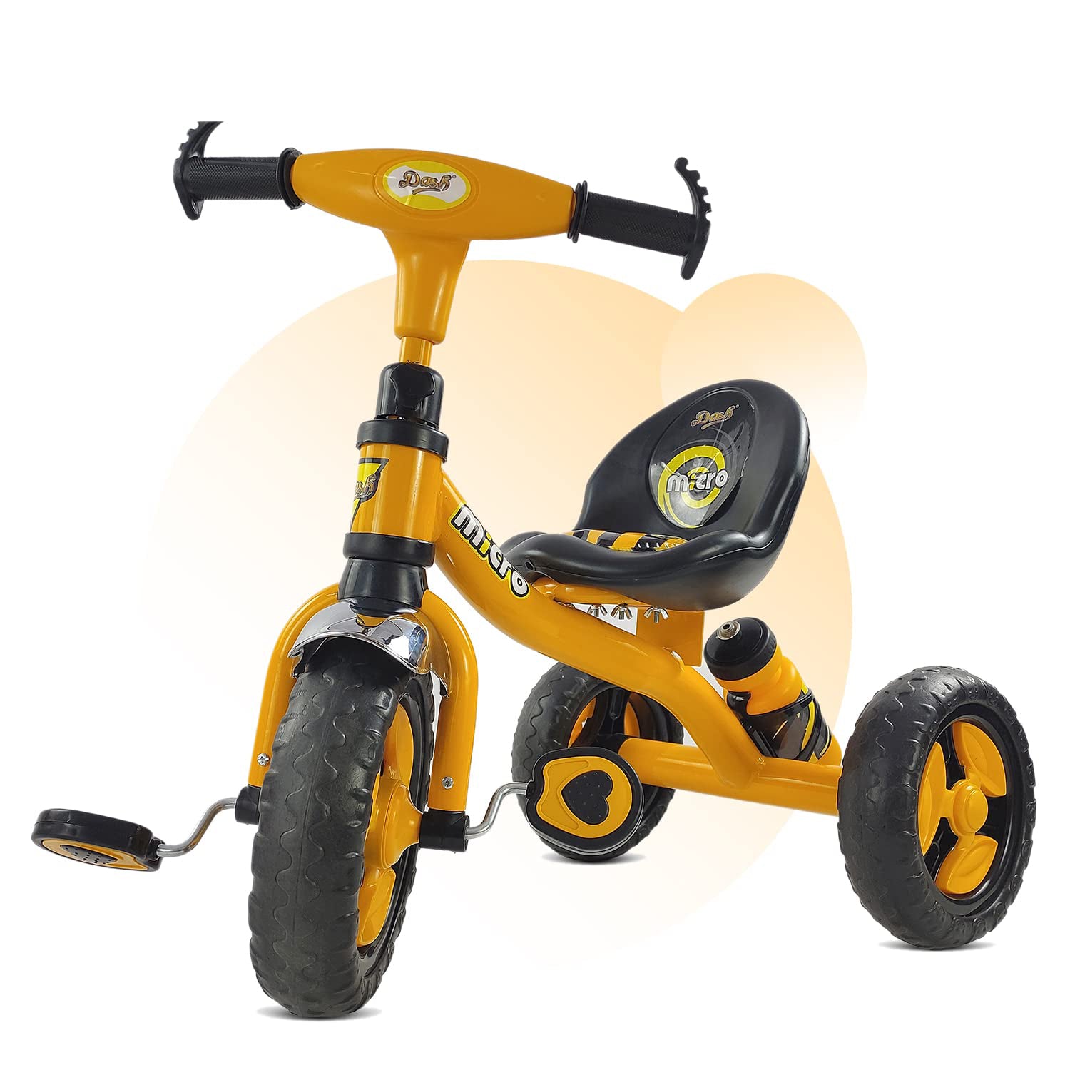 Kids Tricycle with Bottle Holder, Comfortable Seat & Non-Slip Pedals – Best Toys for Newborns & Baby Essentials