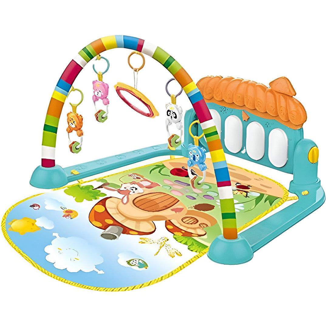 Kick & Play Baby Piano Gym Mat – Multicolor Musical Activity Center with Hanging Toys | Baby Essentials, Newborn Essentials & Best Toys for Newborns