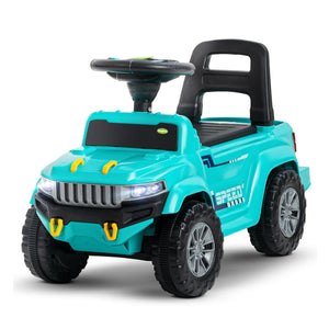 Speedy Push Ride-On Car for Toddlers (1–4 Years) Music & LED Lights – Safe Ride Toy with Storage Basket & High Backrest