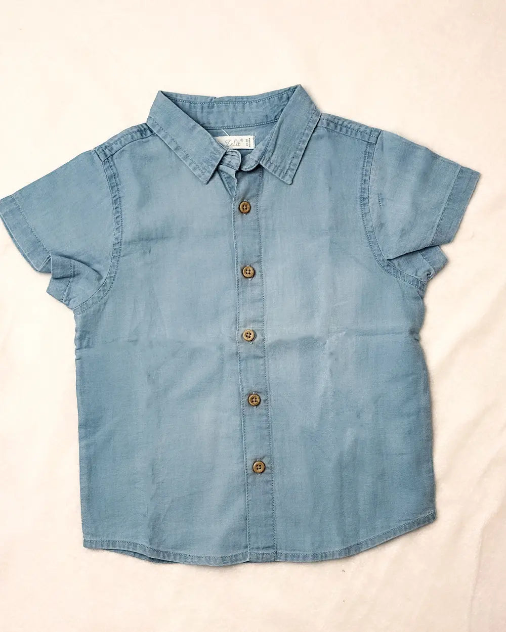Toddler Boy’s Short-Sleeve Denim Button-Down