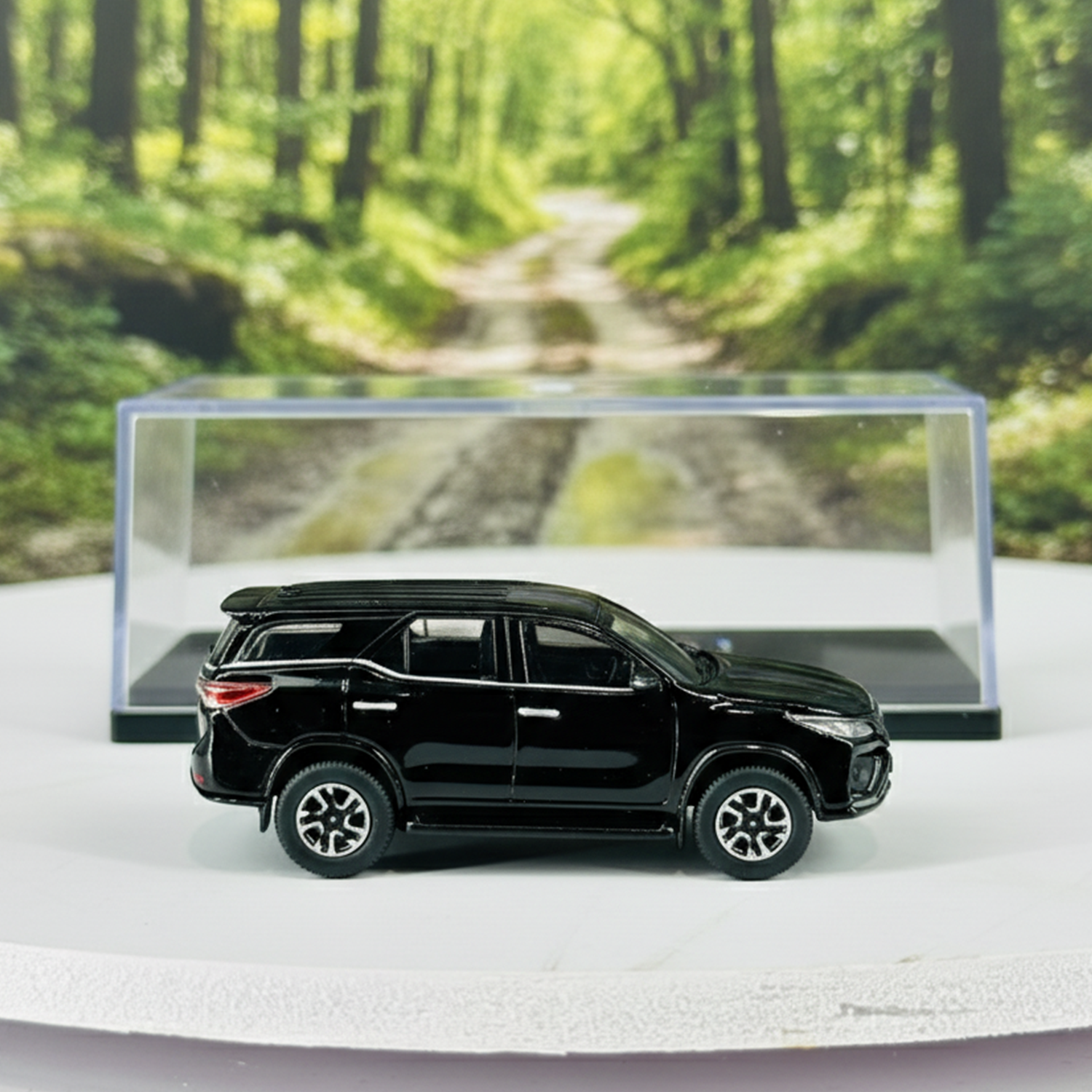 Toyota Fortuner Attitude Black 2023 Scale 1:64 Die-Cast Model Car Toy for Kids & Collectors – Miniature SUV Collectible Vehicle