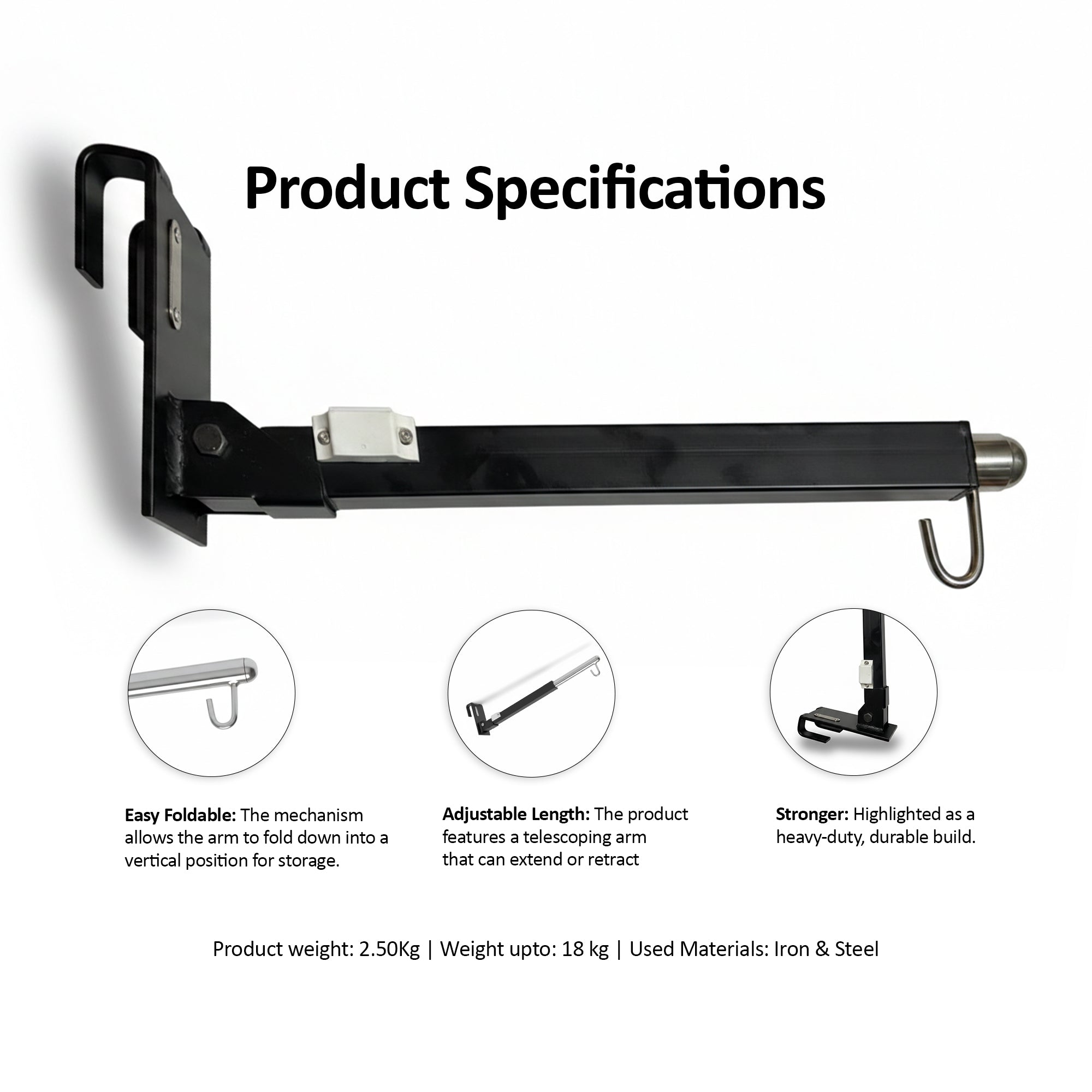 Foldable Window Cradle Hanger with a Magnetic Lock