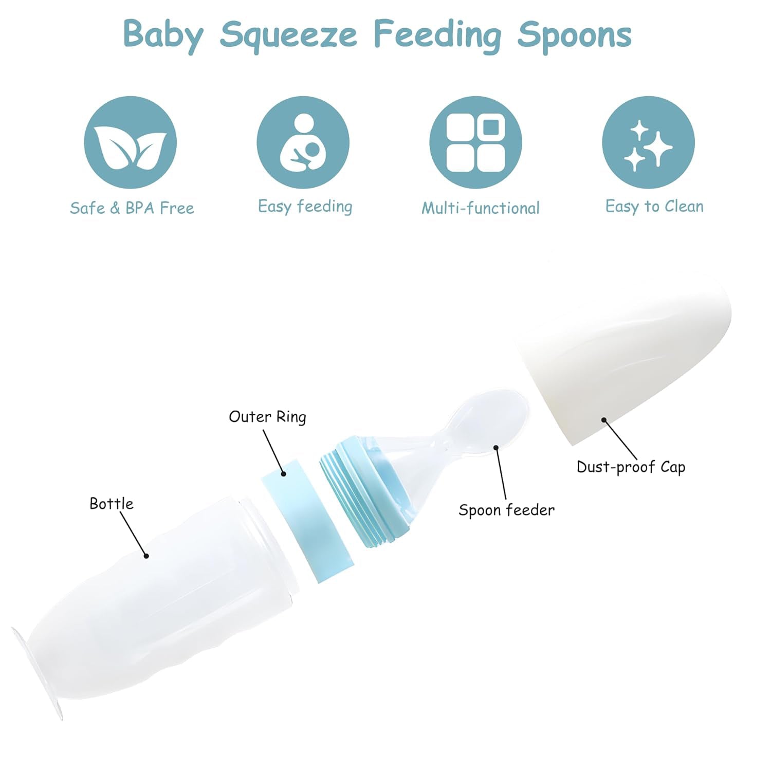 Baby Squeeze Spoon Feeder – Baby Essentials for Newborn Feeding