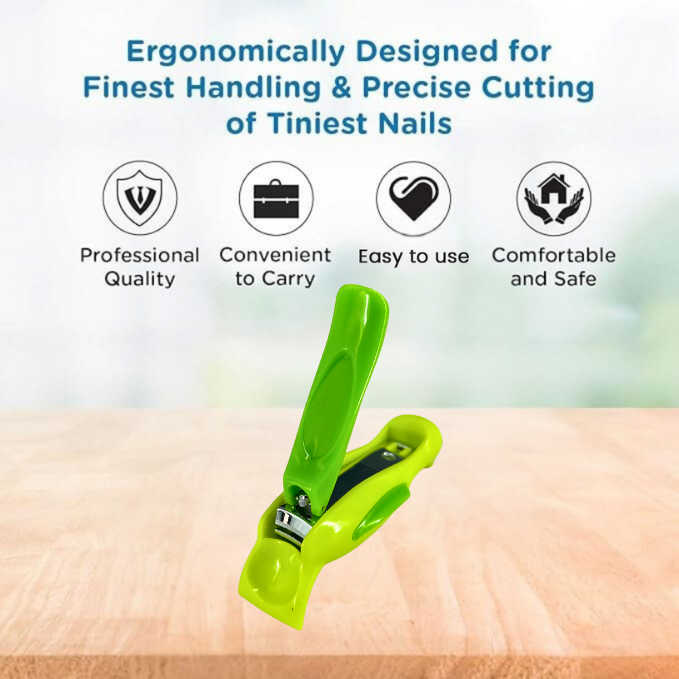 Baby Nail Cutter with Safety Grip – Safe Baby Nail Clipper for Newborns & Infants | Baby Essentials & Newborn Care Accessories