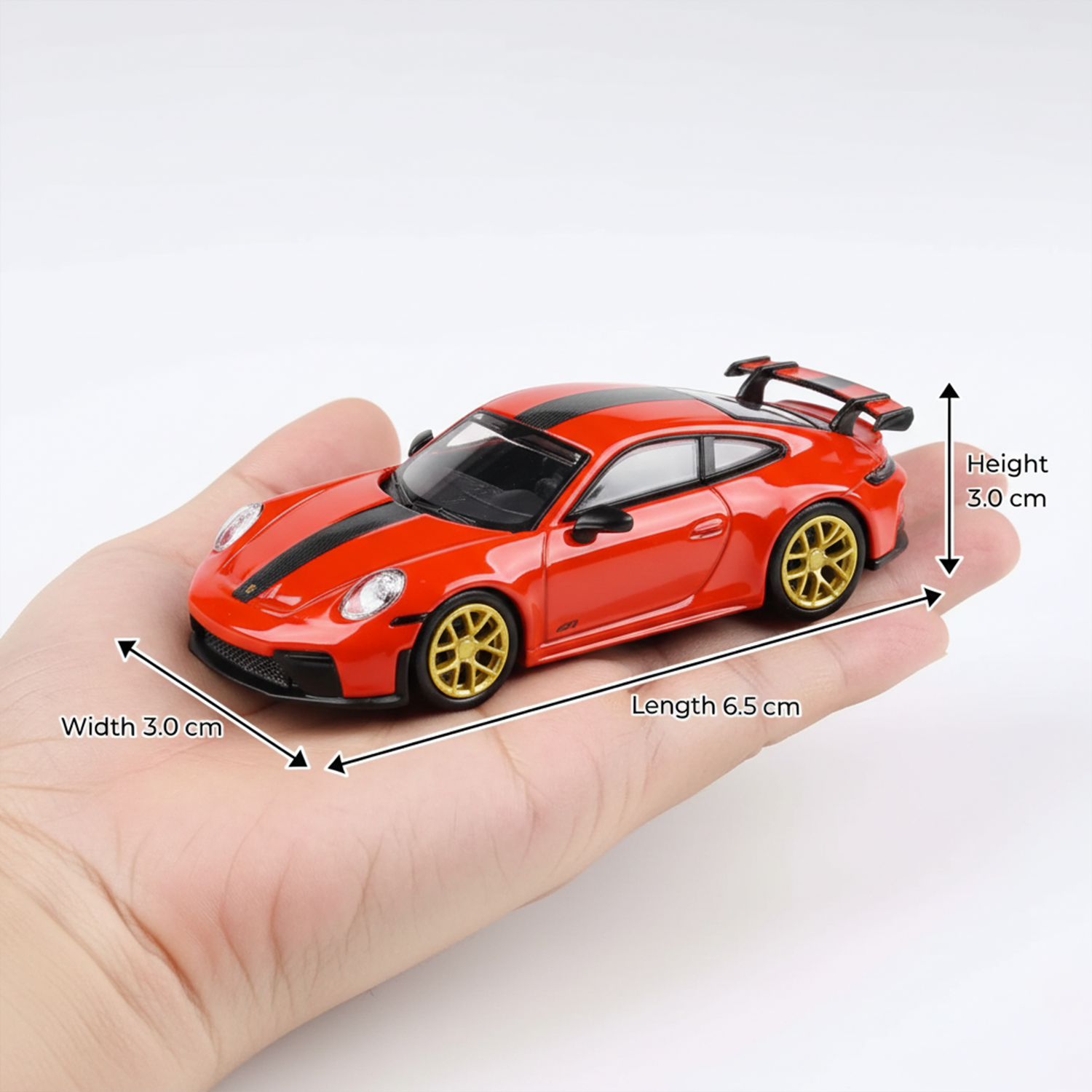 Porsche 911 GT3 (992.2) Guards Red 2025 Scale 1:64 Die-Cast Model Car Toy for Kids & Collectors