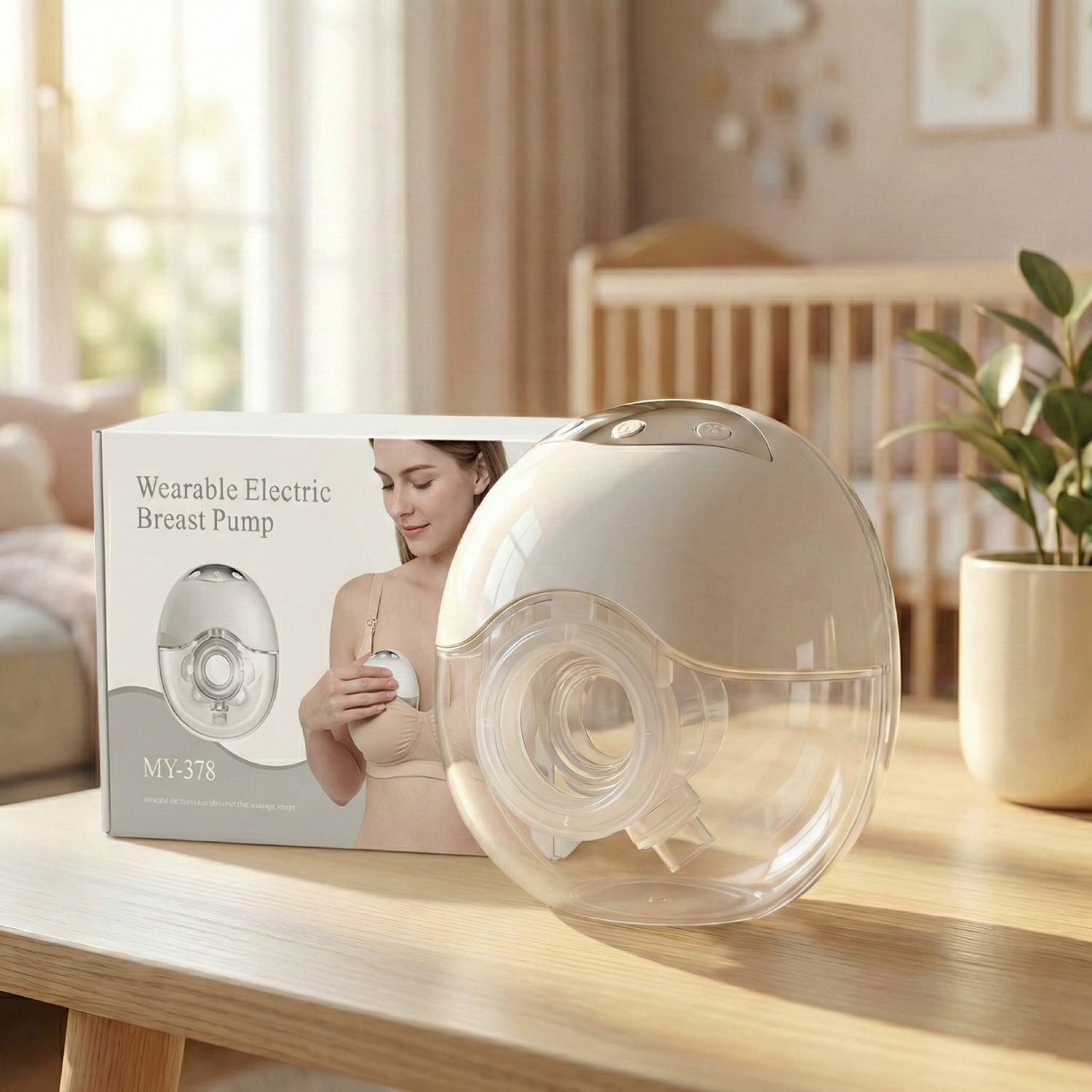 Wearable Hands-Free Electric Breast Pump with 4 Modes & Multi Suction Levels, Soft Silicone Comfort Fit