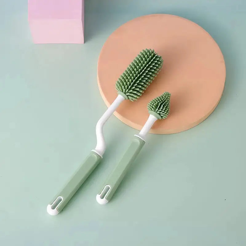 Silicone Bottle Cleaning Brush Set | Baby Bottle Cleaner Brush Kit, Baby Essentials, Newborn Essentials & Infant Feeding Accessories