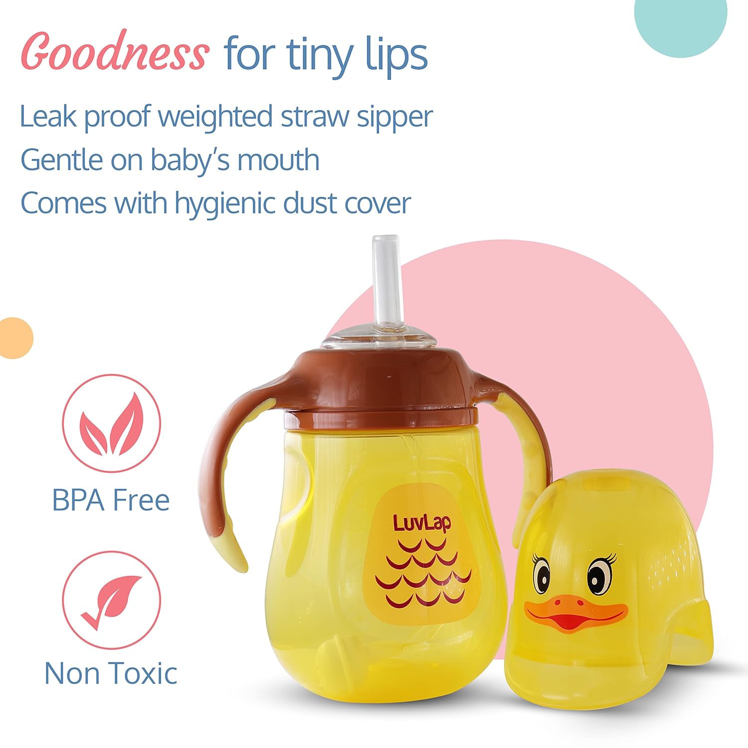 Character Sipper Bottle with Weighted Straw – Baby Essentials for Newborn Feeding
