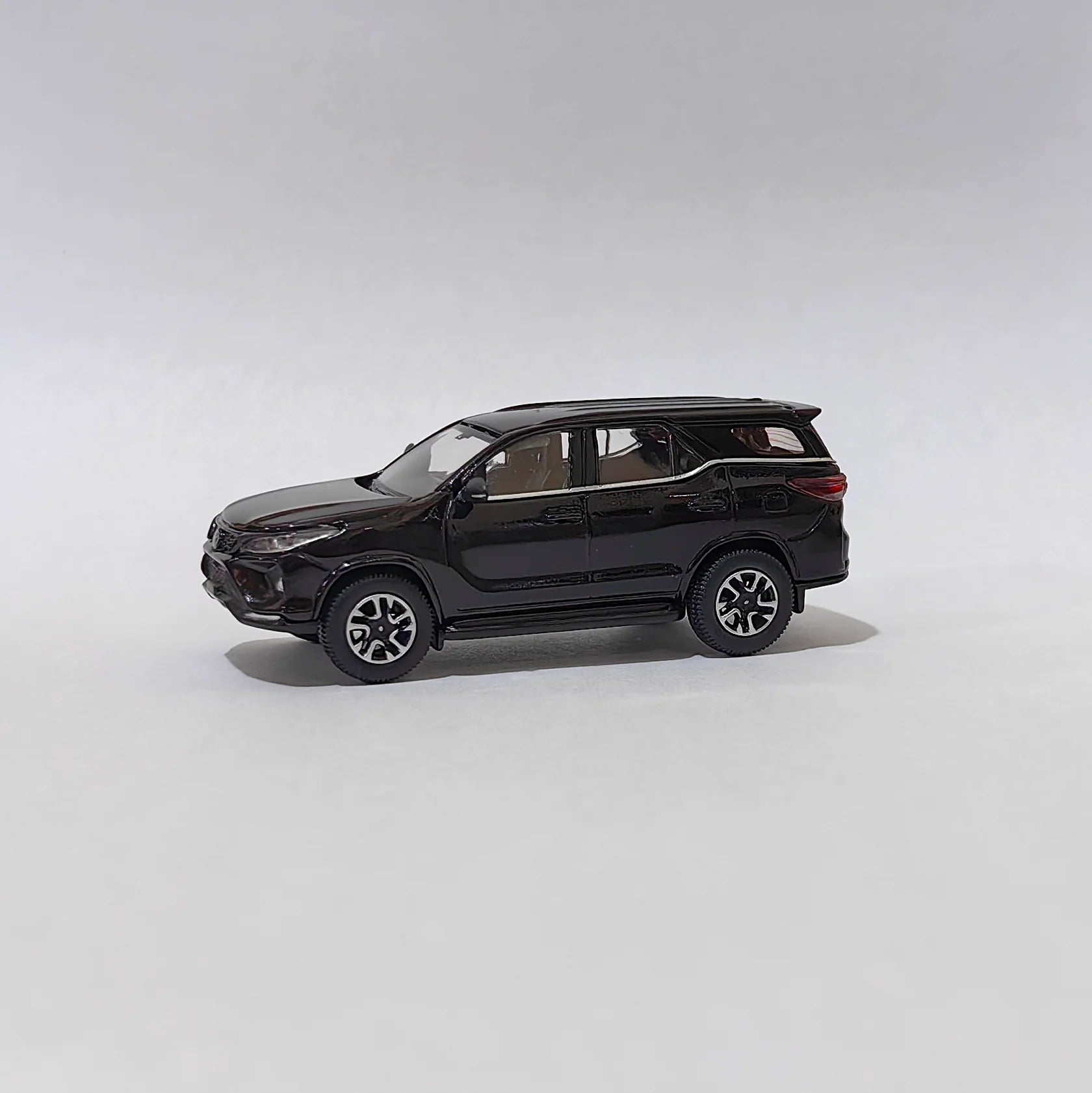 Toyota Fortuner Attitude Black 2023 Scale 1:64 Die-Cast Model Car Toy for Kids & Collectors – Miniature SUV Collectible Vehicle
