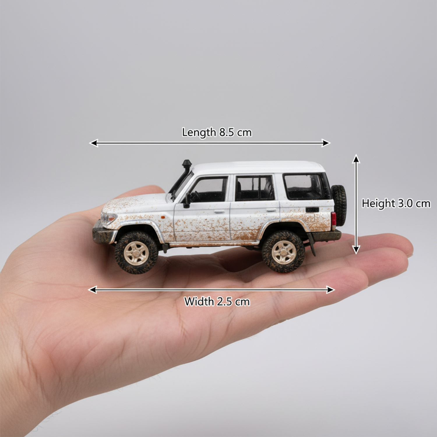 Toyota 2014 Land Cruiser 76 Off Road Effect Scale 1:64 – Die Cast Toy Car for Kids, Collectors & Miniature Vehicle Lovers