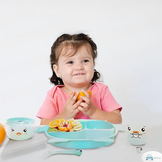 Bamboo Fiber Kids Plate Set | Baby Essentials, Newborn Essentials & Infant Feeding Essentials