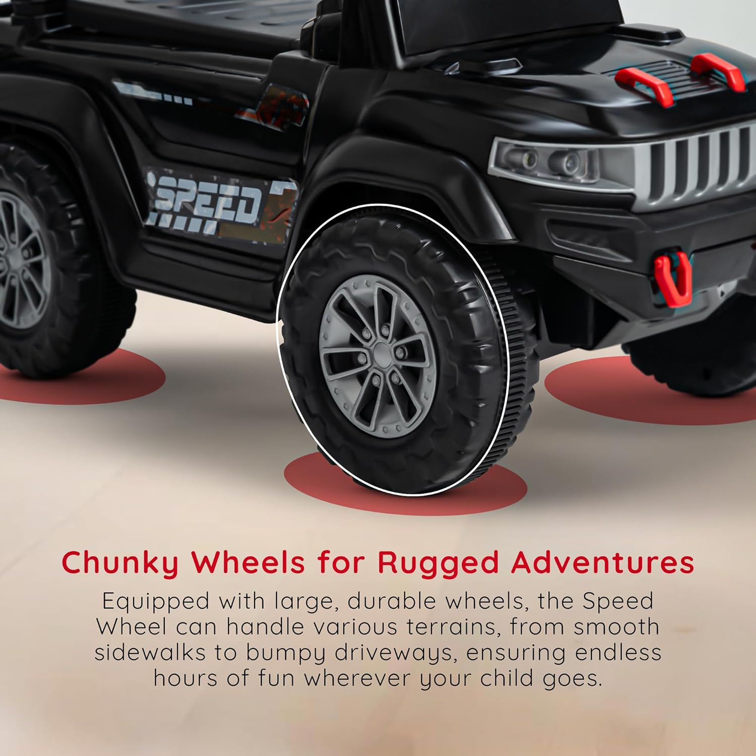 Speedy Push Ride-On Car for Toddlers (1–4 Years) Music & LED Lights – Safe Ride Toy with Storage Basket & High Backrest