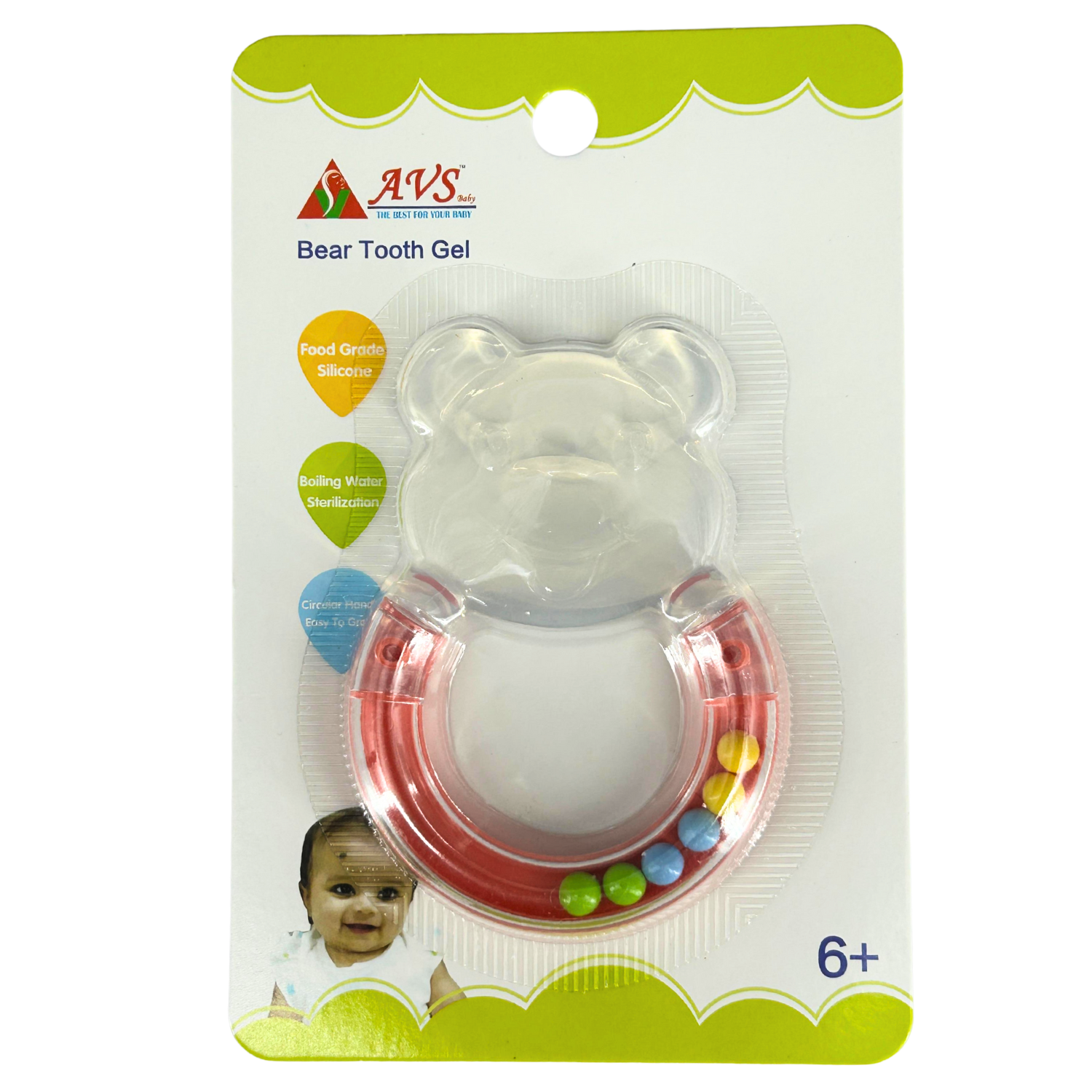 Silicone Bear Baby Teether – Soft BPA-Free Teething Toy for Infants & Newborns | Baby Essentials & Infant Teething Accessories